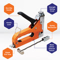 HS Super Heavy Duty 3-in-1 Staple Gun – Upholstery, Wood & Cable Stapler with 3000 Staples