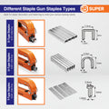 HS Super Heavy Duty 3-in-1 Staple Gun – Upholstery, Wood & Cable Stapler with 3000 Staples
