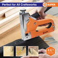 HS Super Heavy Duty 3-in-1 Staple Gun – Upholstery, Wood & Cable Stapler with 3000 Staples
