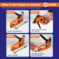 HS Super Heavy Duty 3-in-1 Staple Gun – Upholstery, Wood & Cable Stapler with 3000 Staples